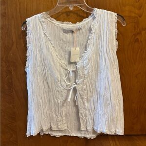 NWT Aritzia Little Moon Tie Front Tank Top